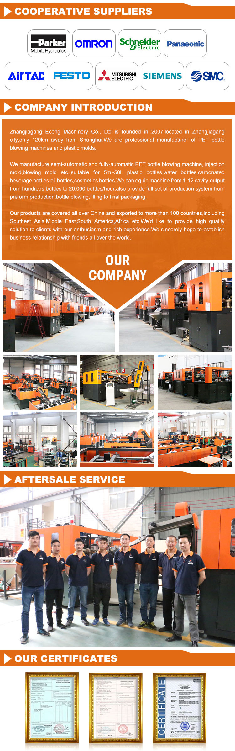 Eceng YCQ-2L-2 bottle blower low consumption professional manufacturer plastic pet drink bottle molding machine